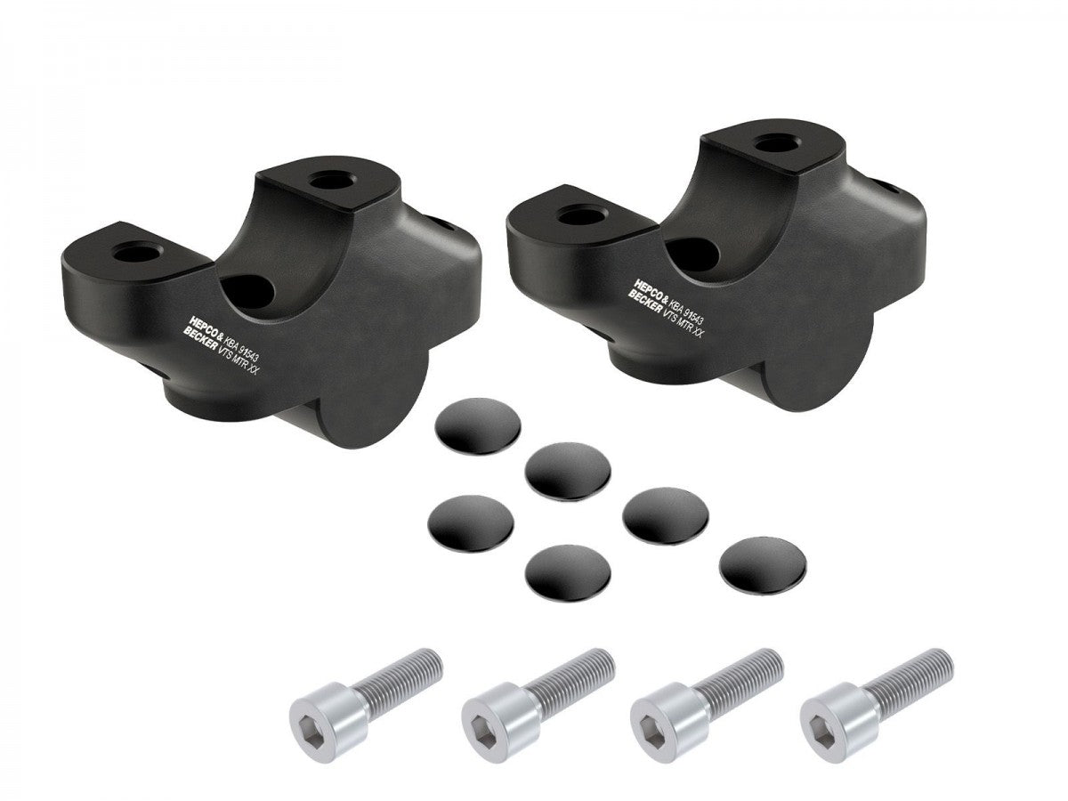 Hepco & Becker Offset Styrehever Sort 30mm høy, 18mm bak