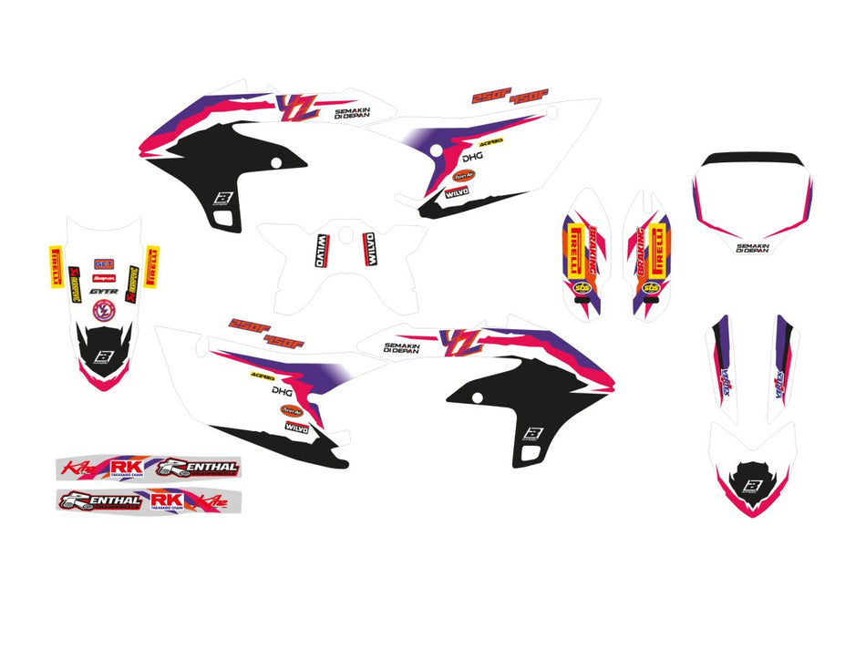 Dekorsett offroad til Yamaha YZ 450 F — Blackbird Racing 2252R11/01