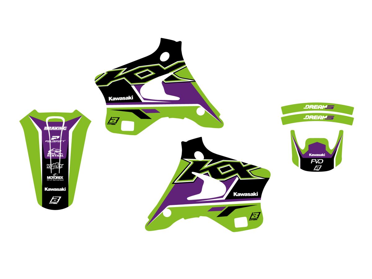 Dekorsett offroad til Kawasaki KX 250 — Blackbird Racing 2410AB