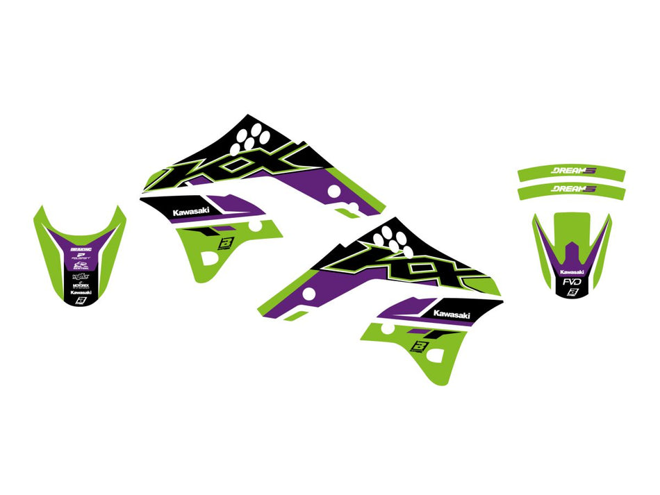 Dekorsett offroad til Kawasaki KX 250 F — Blackbird Racing 2416AB