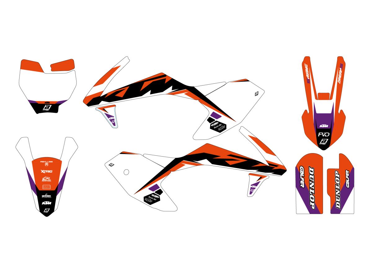 Dekorsett offroad til KTM SX 50 — Blackbird Racing 2542AB