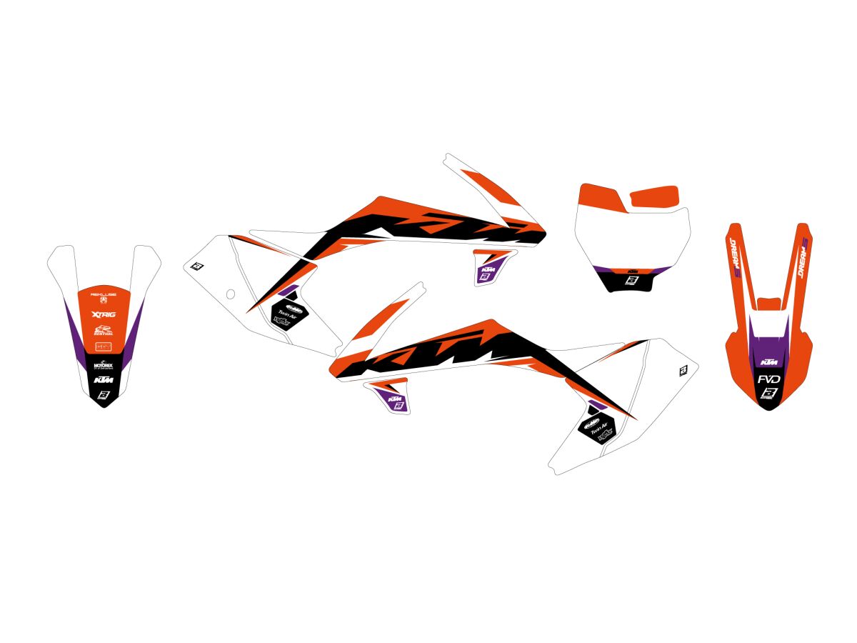Dekorsett offroad til KTM SX 65 — Blackbird Racing 2543AB