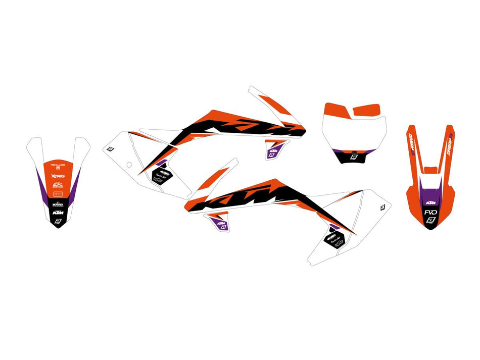 Dekorsett offroad til KTM SX 65 — Blackbird Racing 2543AB