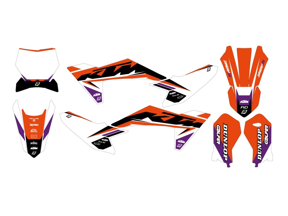 Dekorsett offroad til KTM SX 50 — Blackbird Racing 2549AB