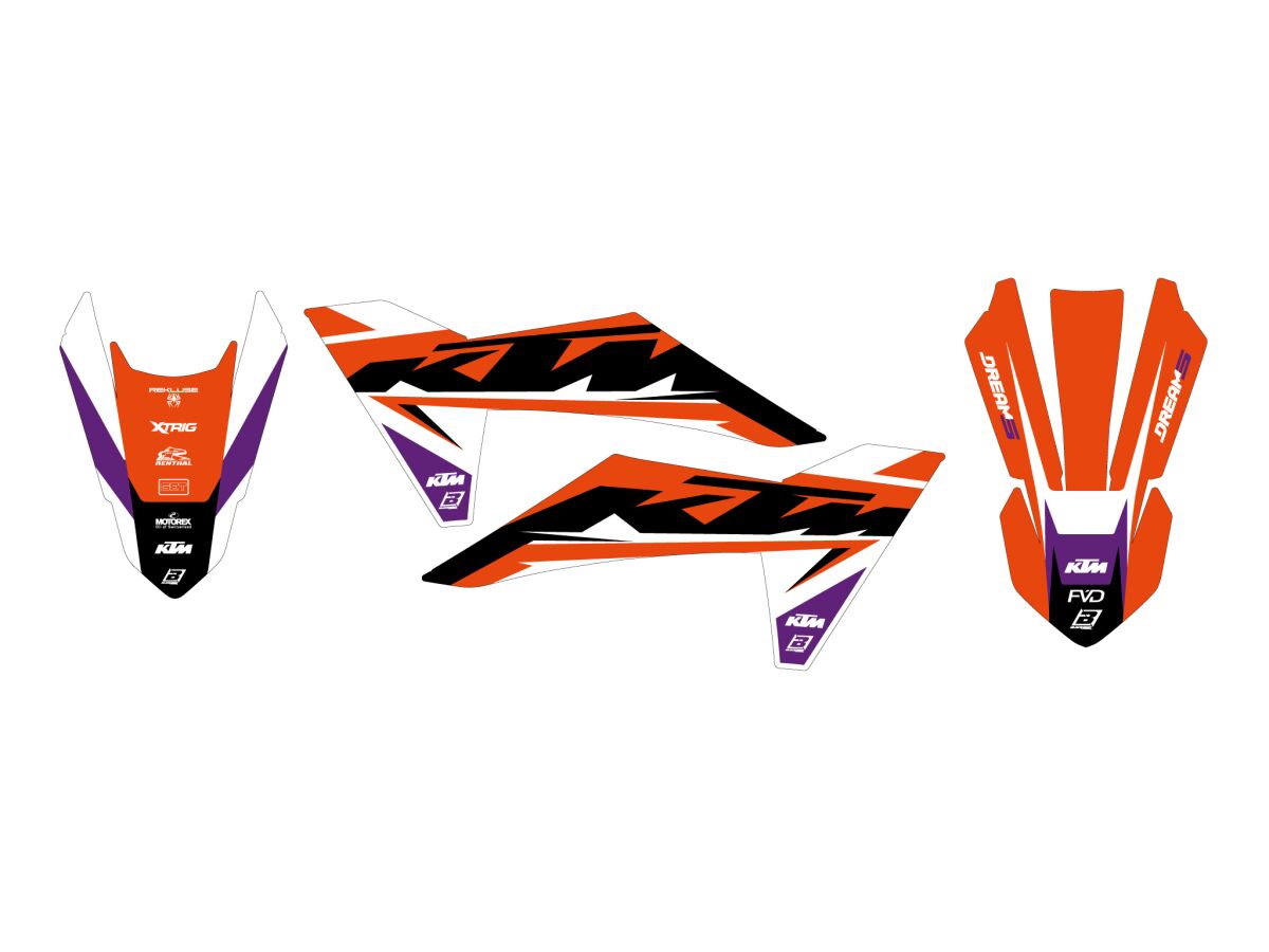 Dekorsett offroad til KTM SX 65 — Blackbird Racing 2550AB