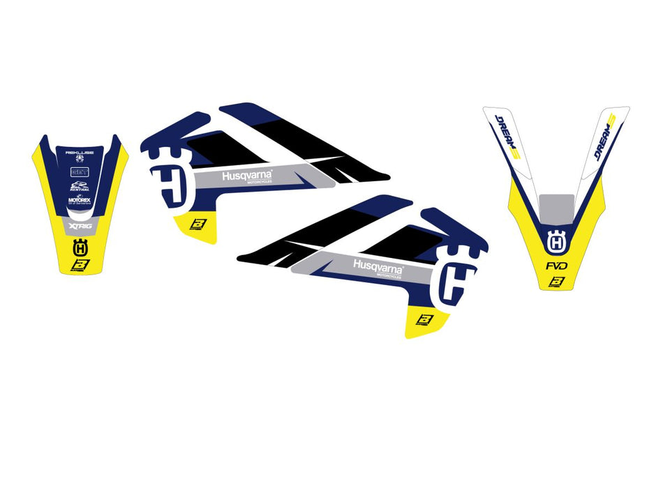 Dekorsett offroad til Husqvarna TC 85 17/14 — Blackbird Racing 2614AB