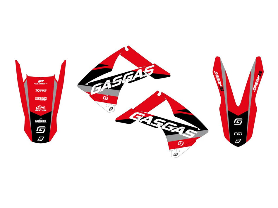 Dekorsett offroad til GasGas — Blackbird Racing 2904AB