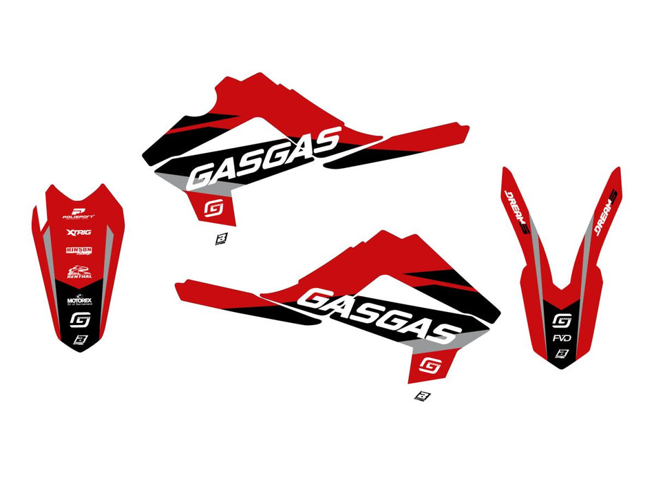 Dekorsett offroad til GasGas — Blackbird Racing 2906AB