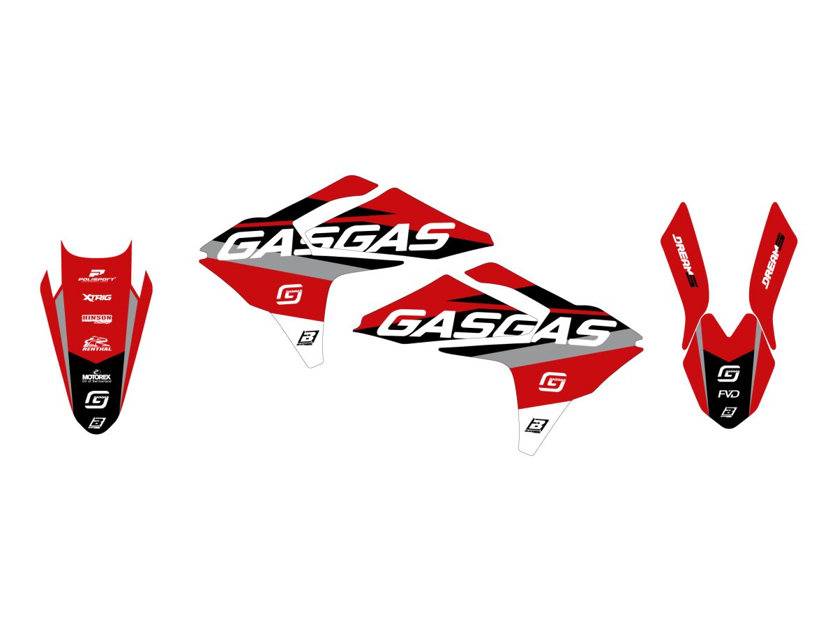Dekorsett offroad til GasGas — Blackbird Racing 2909AB