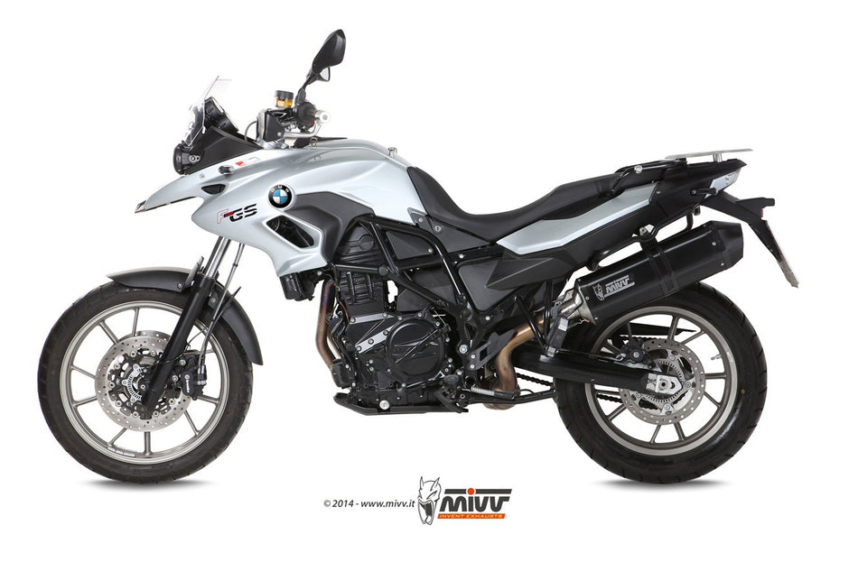 Eksos/slip-on MIVV BMW F 700 GS 12- Speed Edge Steel Black