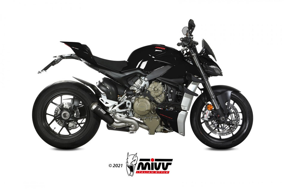 2 Slip-on Mivv ducati streetfighter V4 20- X-M1 steel black
