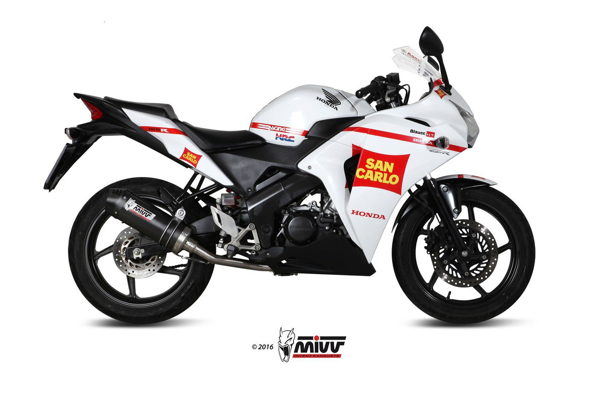 Eksosanlegg Mivv CBR 125R 11- Kompl 1x1 Oval Carbon (C)
