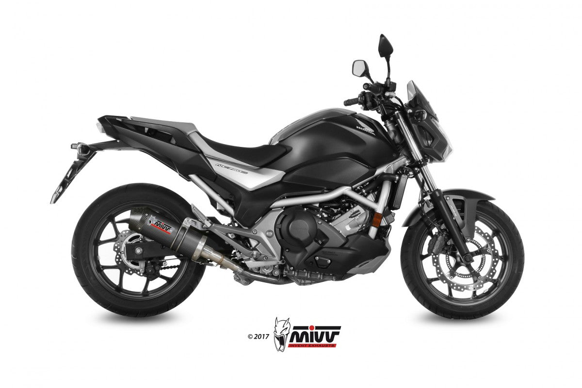 MIVV Slip-on honda NC 750 S/X (16-20) oval carbon (C)