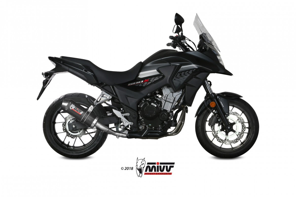 MIVV Slip-on honda CB 500 X 17-18 oval carbon
