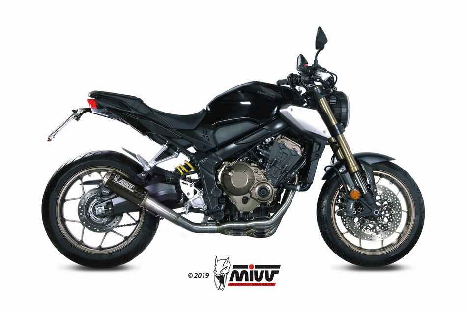 Eksosanlegg Mivv CBR650R/CB650R 19-23 Kompl 4x2x1 MK3 Carbon