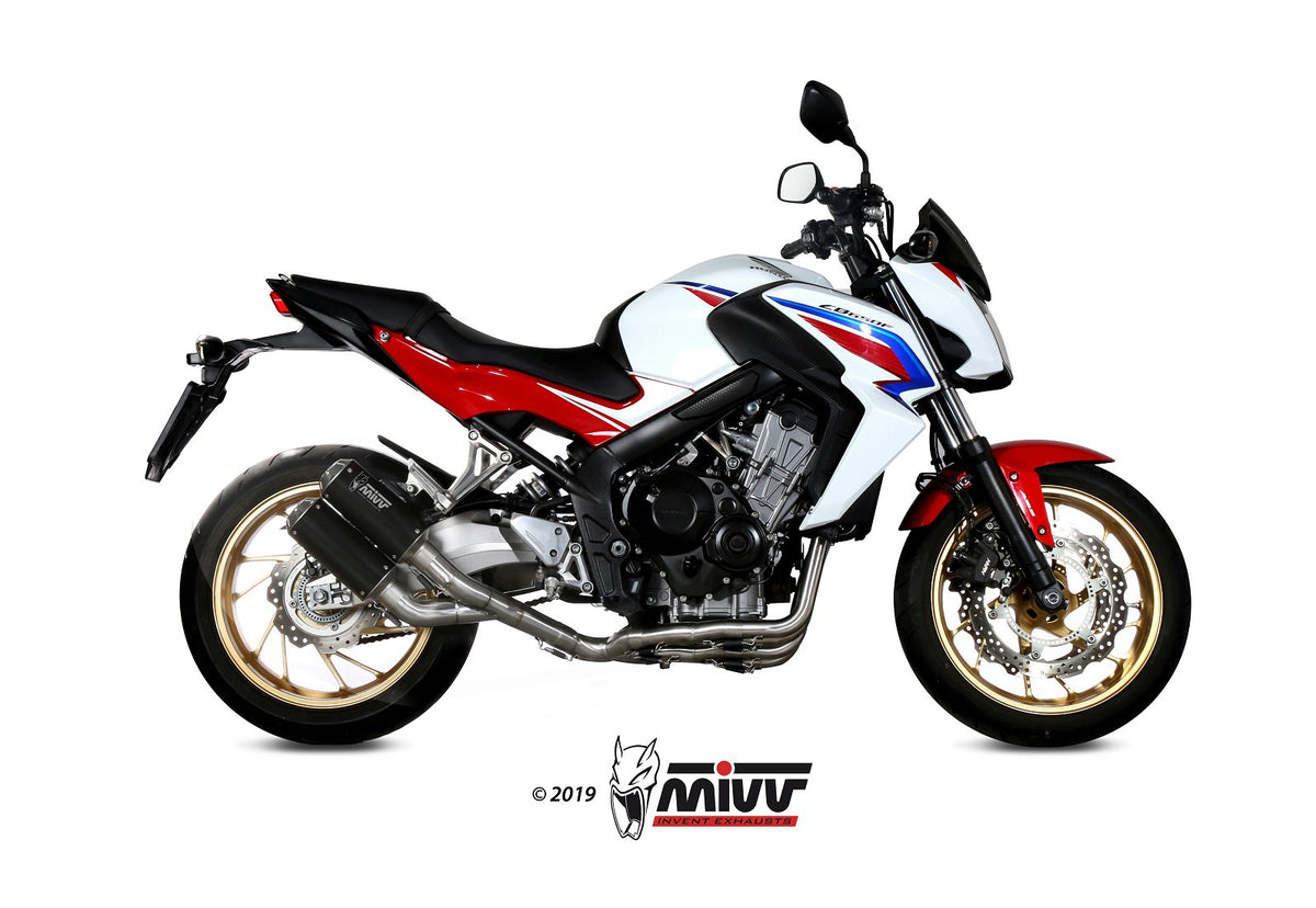 Eksosanlegg Mivv CB650F 14-18 Kompl 4x2x1 MK3 Steel Black