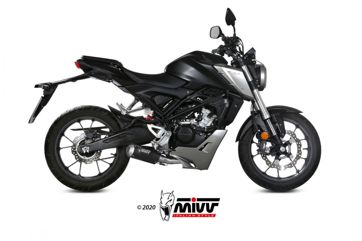 Eksosanlegg Mivv CB 125R 18-20 Kompl 1x1 MK3 steel black