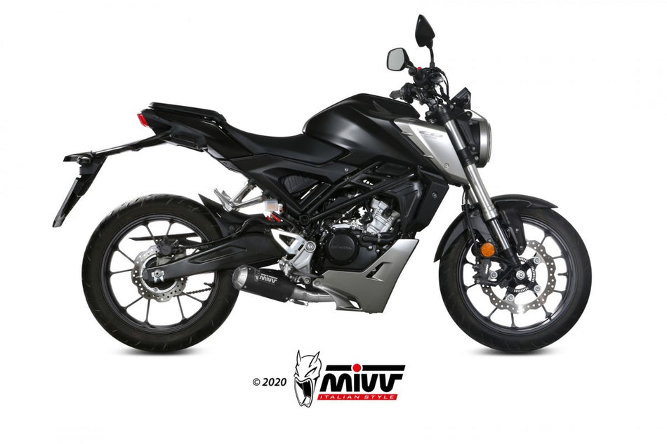 Eksosanlegg Mivv CB 125R 18-20 Kompl 1x1 MK3 steel black