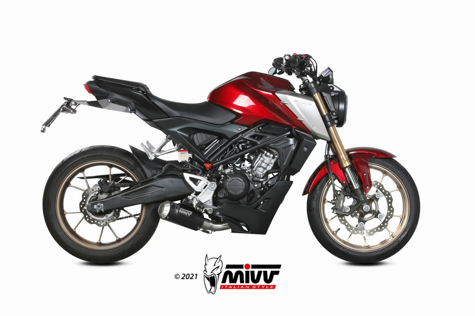 Eksosanlegg Mivv CB 125R 21-24 Kompl 1x1 MK3 steel black