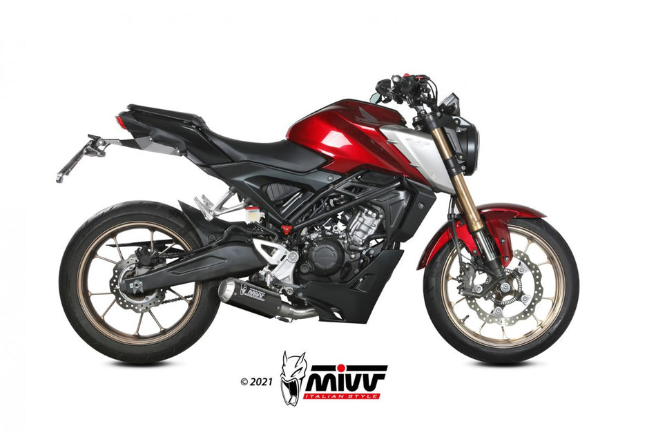 Eksosanlegg Mivv CB 125R 21-24 Kompl 1x1 MK3 carbon
