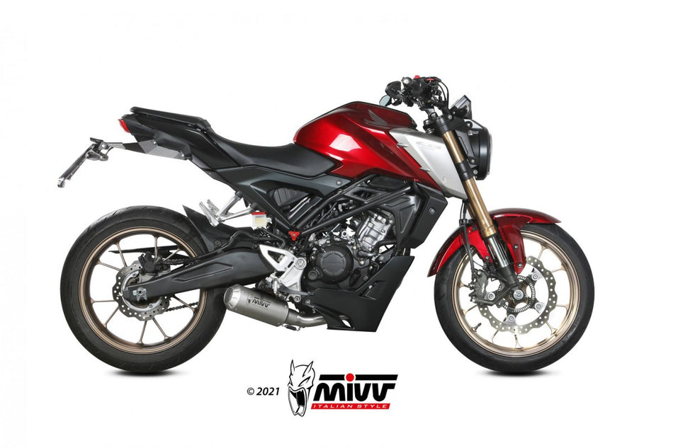 Eksosanlegg Mivv CB 125R 21-24 Kompl 1x1 MK3 inox