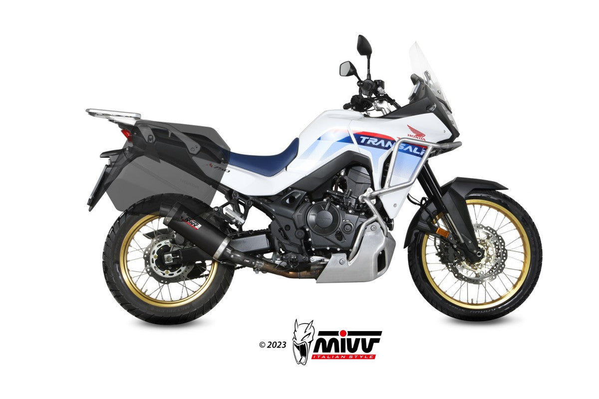 MIVV Slip-on honda XL 750 Transalp 23-24 oval steel black