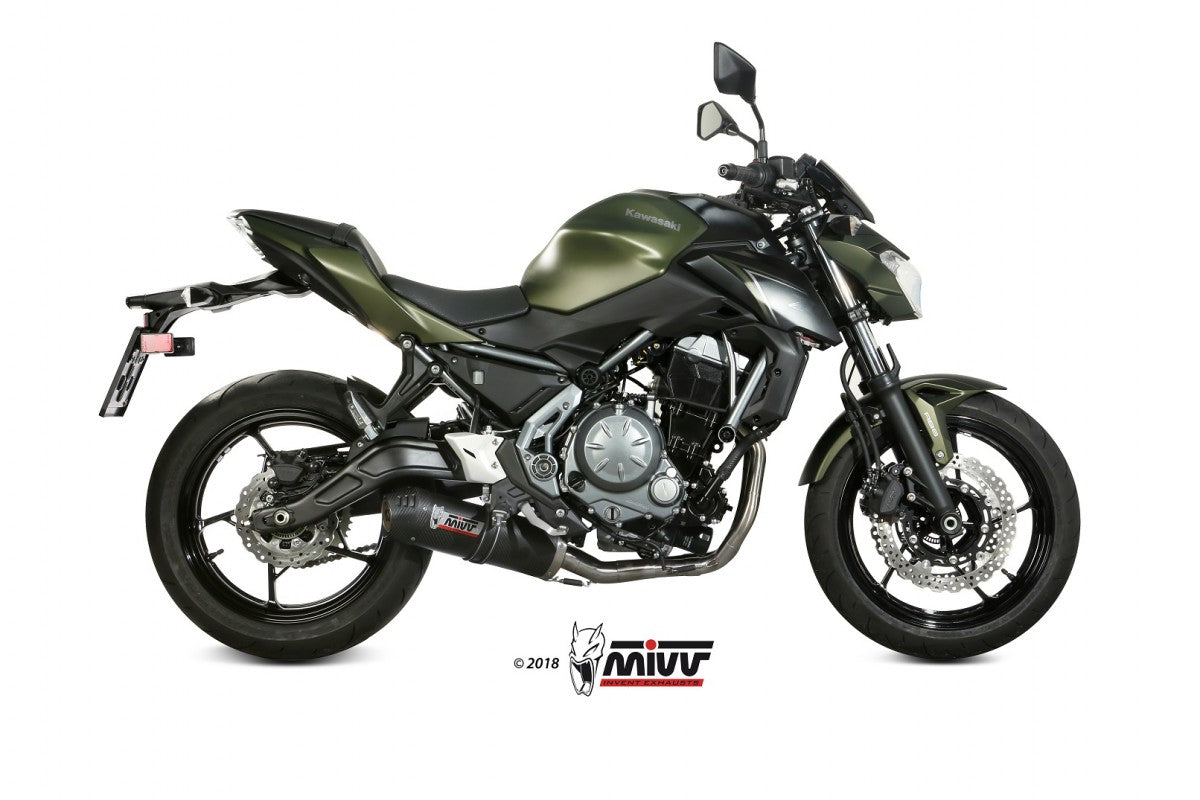 MIVV Kawasaki z/ninja 650 (17-23) kompl 2x1 oval carbon