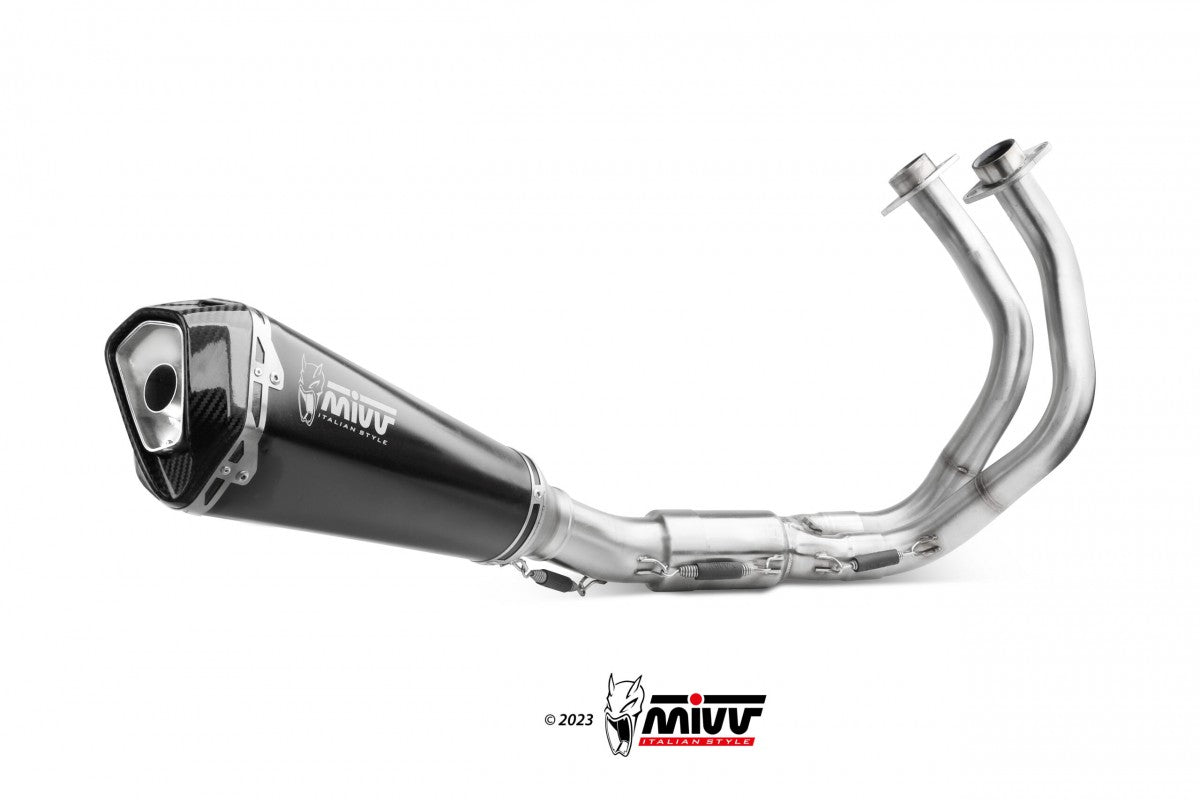 MIVV Kawasaki z/ninja 650 24- kompl 2x1 delta race steel black