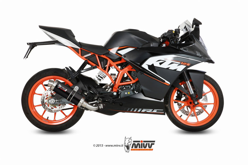 Eksosanlegg Mivv KTM RC125 (14-) Kompl 1x1 GP Steel Black