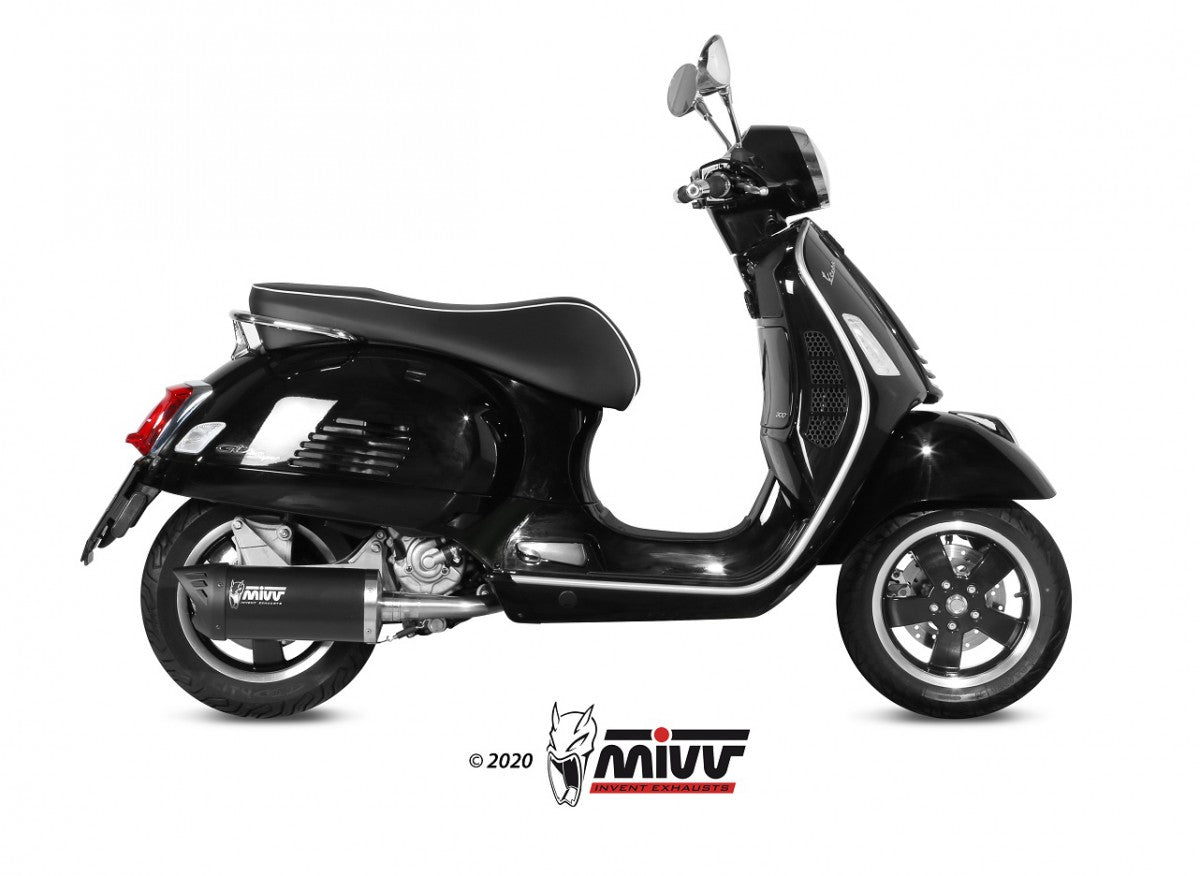 MIVV Vespa GTS 300 08-20 Slip-on mover steel black