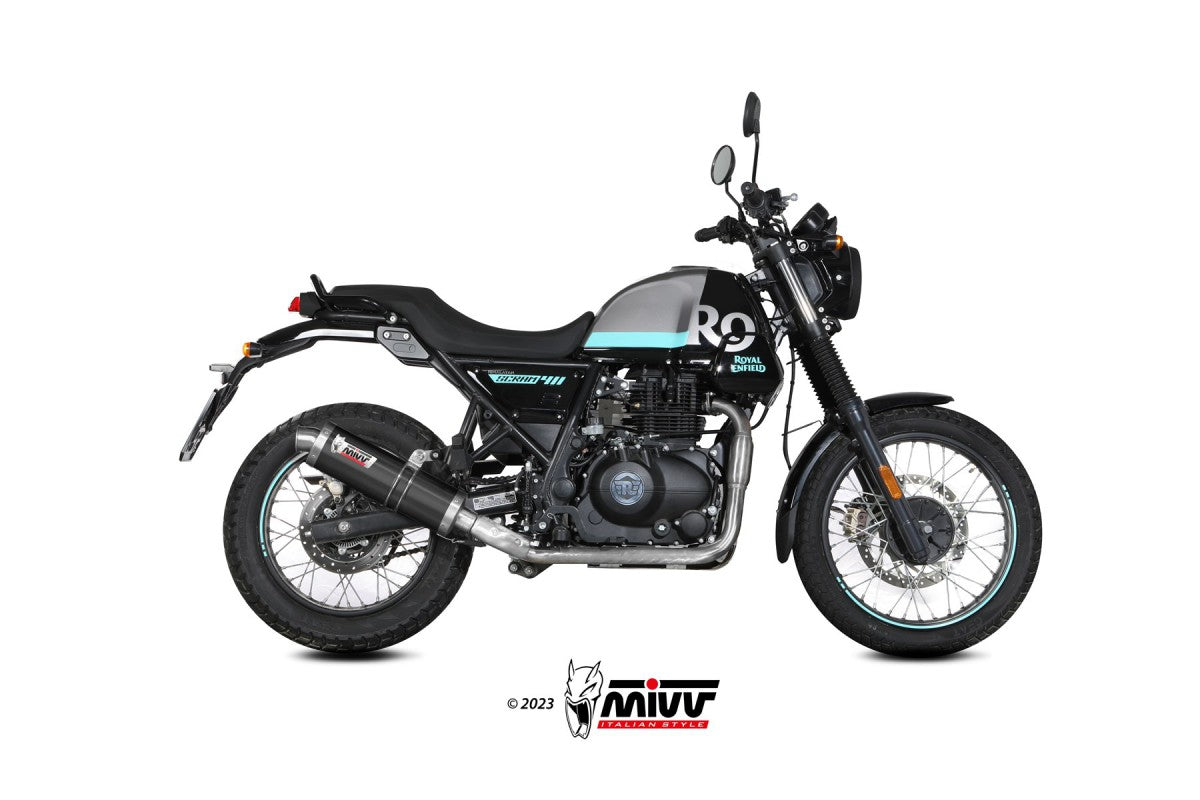 MIVV Slip-on Royal Enfield Scram 411 22- oval steel black