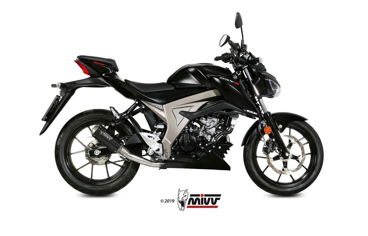 Eksosanlegg Mivv gsx-s/r 125 (17-20) Kompl 1x1 MK3 carbon