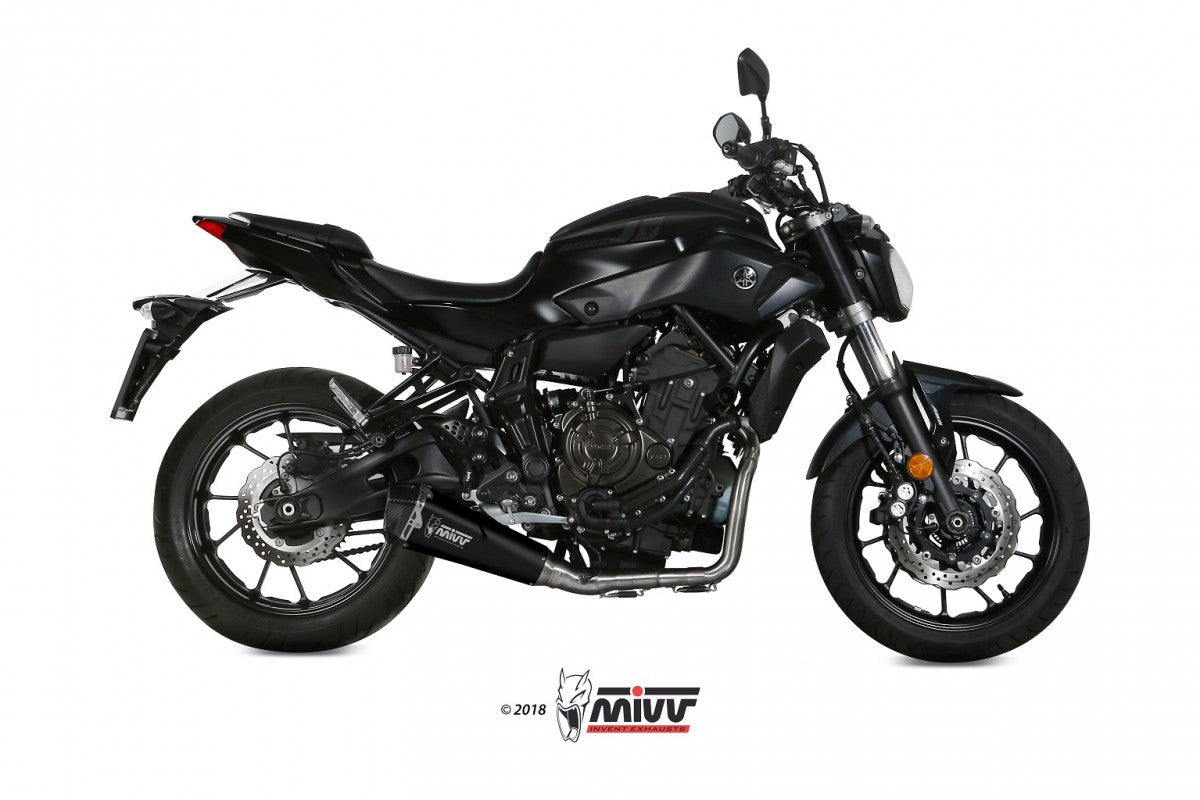 MIVV Yamaha MT-07 (14-) kompl 2x1 delta race steel black