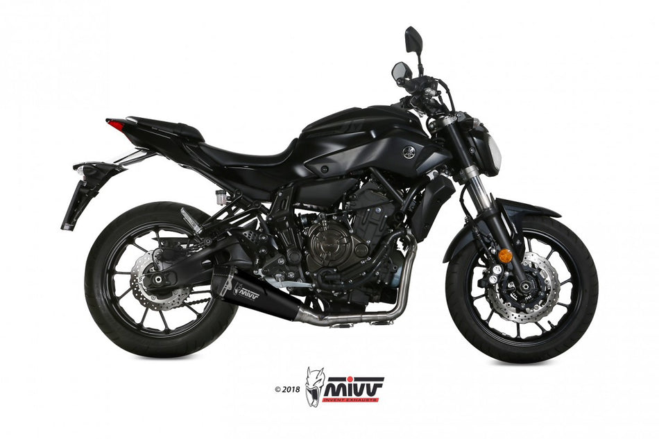 MIVV Yamaha MT-07 (14-) kompl 2x1 delta race steel black
