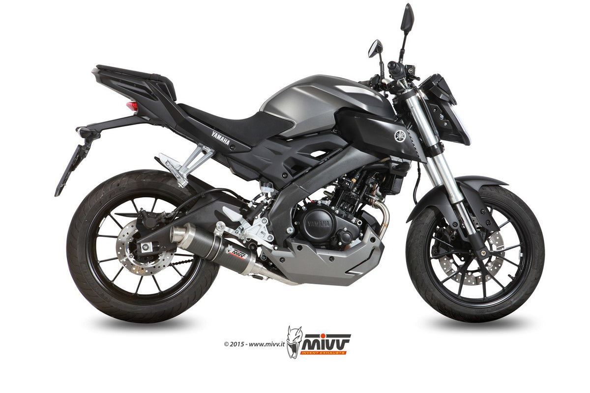 Eksosanlegg Mivv Yamaha MT-125/YZF R (14-19) Kompl 1x1 GP Carbon