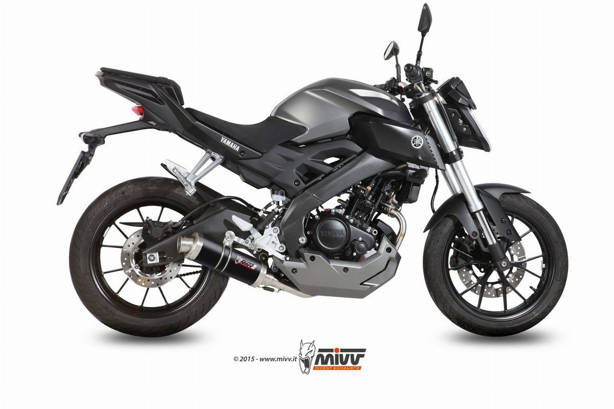 Eksosanlegg Mivv Yamaha MT-125/YZF-R (14-19) Kompl 1x1 GP Steel Black