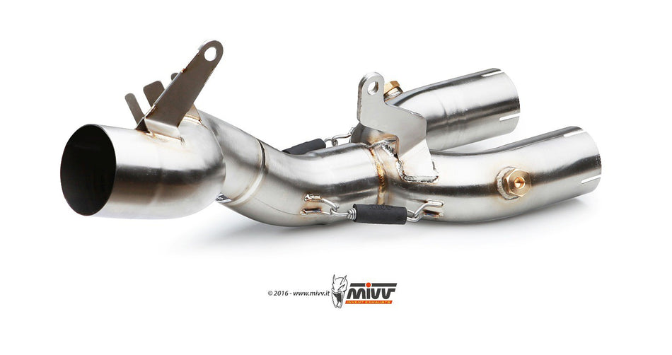 Link-pipe Mivv yamaha YZF 1000 R1 (15-) inox Fjerner kat