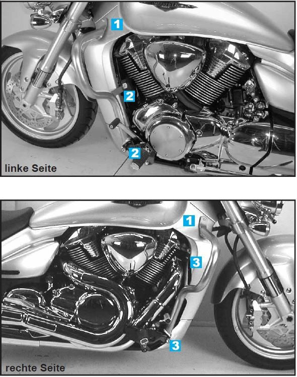Hepco & Becker M1800R intruder 07- motorvernbøyle chrome