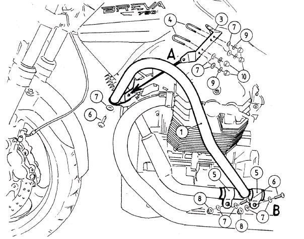 Hepco & Becker Moto Guzzi V750 breva motorvernbøyle crom
