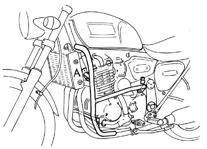 Hepco & Becker Triumph legend TT motorbøyle crom