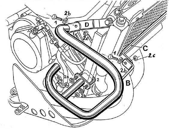 Hepco & Becker XTZ750SUPER tenere motor/tank bøyle