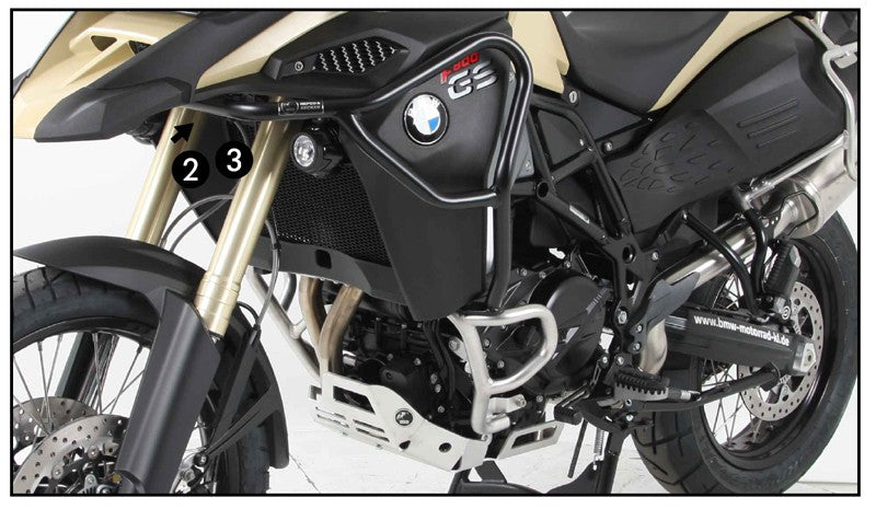 Hepco & Becker BMW F800 GS Adv.Tankbøyle for org. motorbøyler Sort