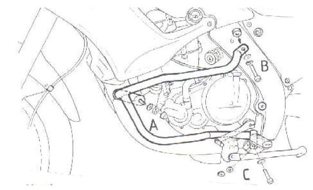 Hepco & Becker Aprilia pegaso 650/GARDA 97- motor/tank bøyle