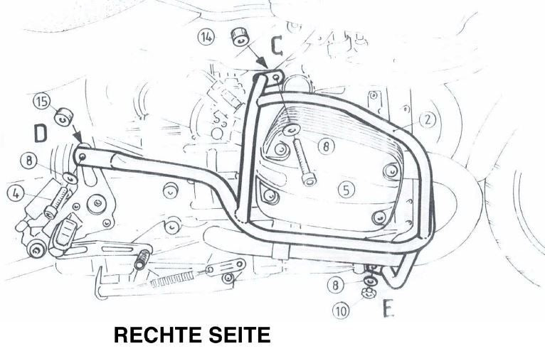 Hepco & Becker BMW R850R/R1150R 03- motor/tank bøyle crom