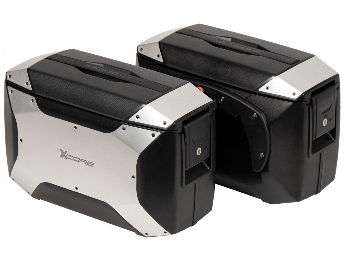 Hepco & Becker Sideveskesett xcore for C-Bow 2x18L Sort/Sølv