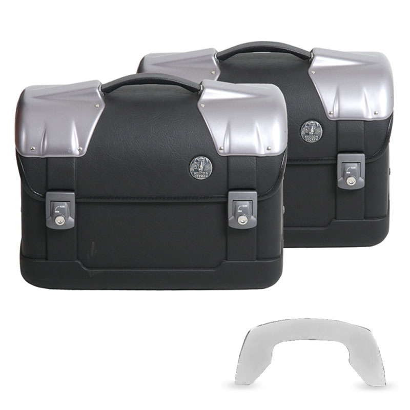 Hepco & Becker C-Bow Koffertsett strayker sort/alu 2X16L