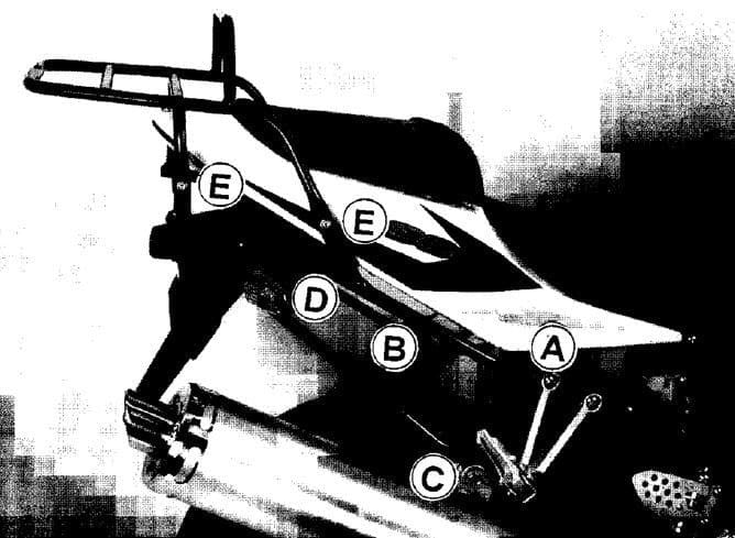 Hepco & Becker GSXR600/750 04- toppbrett sort