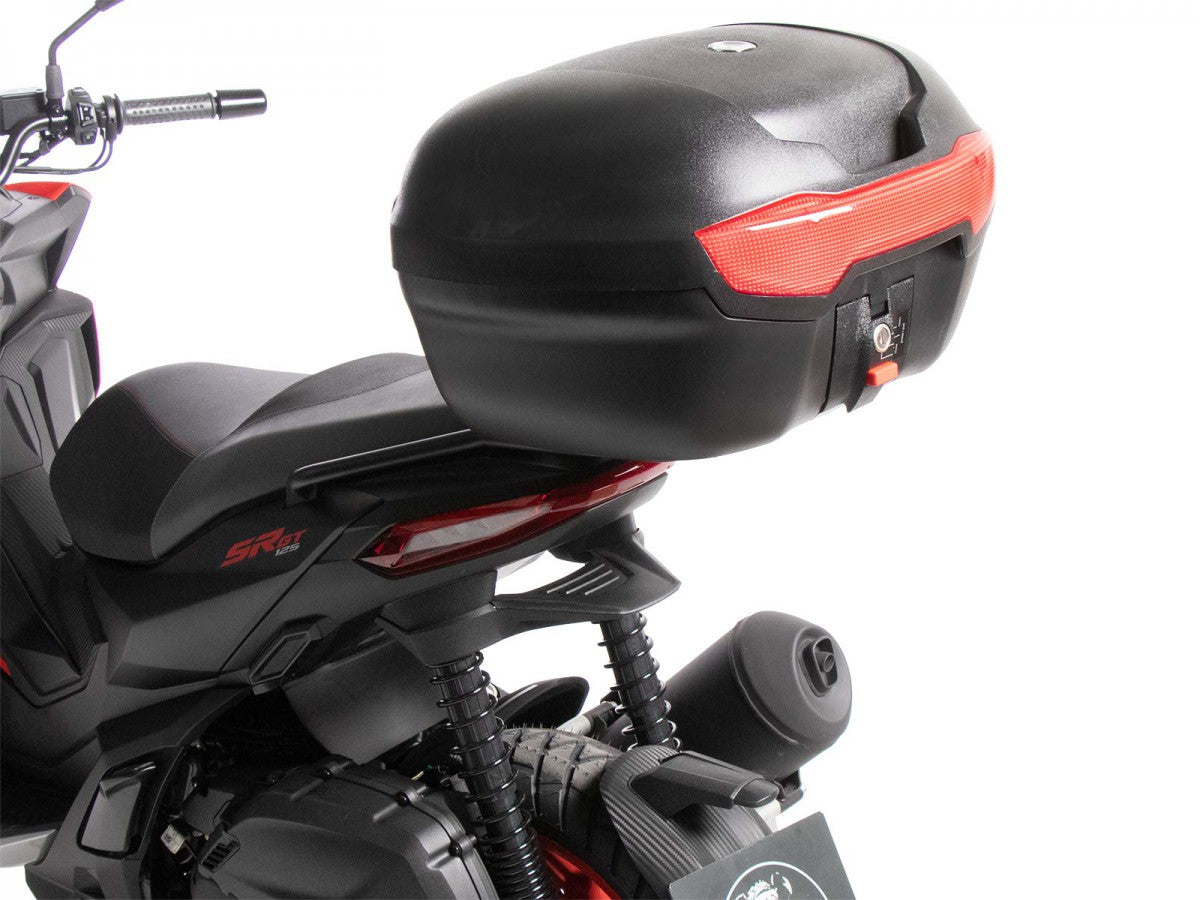 Hepco & Becker Aprilia sr/gt 125/200 Rack med sort toppboks 40L