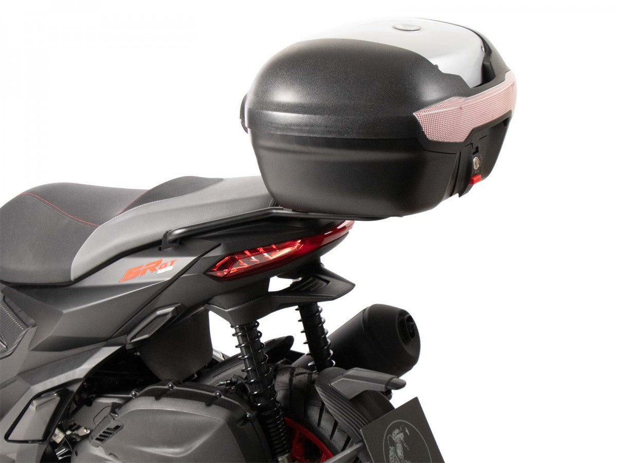 Hepco & Becker Aprilia sr/gt 125/200 Rack med sort/sølv toppboks 40L
