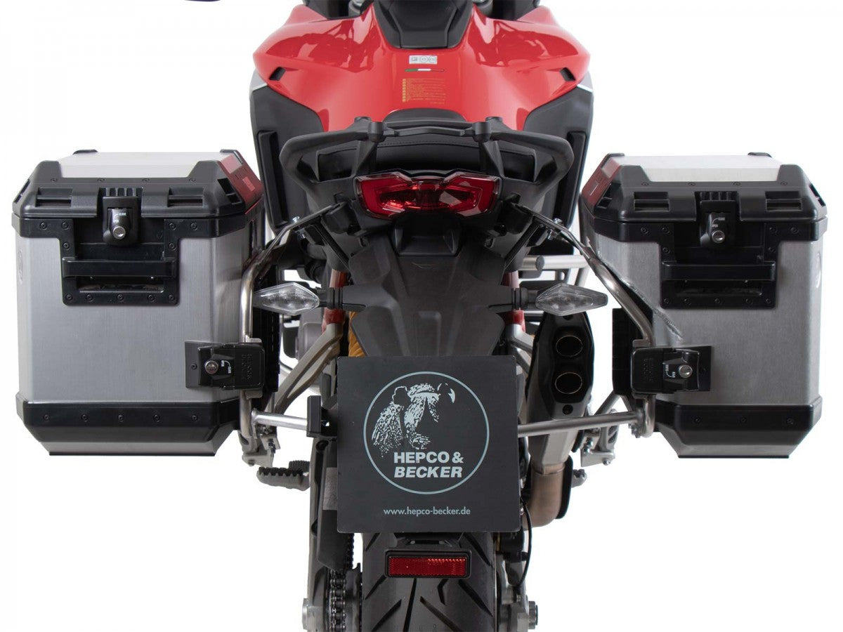 Hepco & Becker Ducati Multistrada V4 /S 21- Sideveskebærer Cutout m/Xplorer Alu